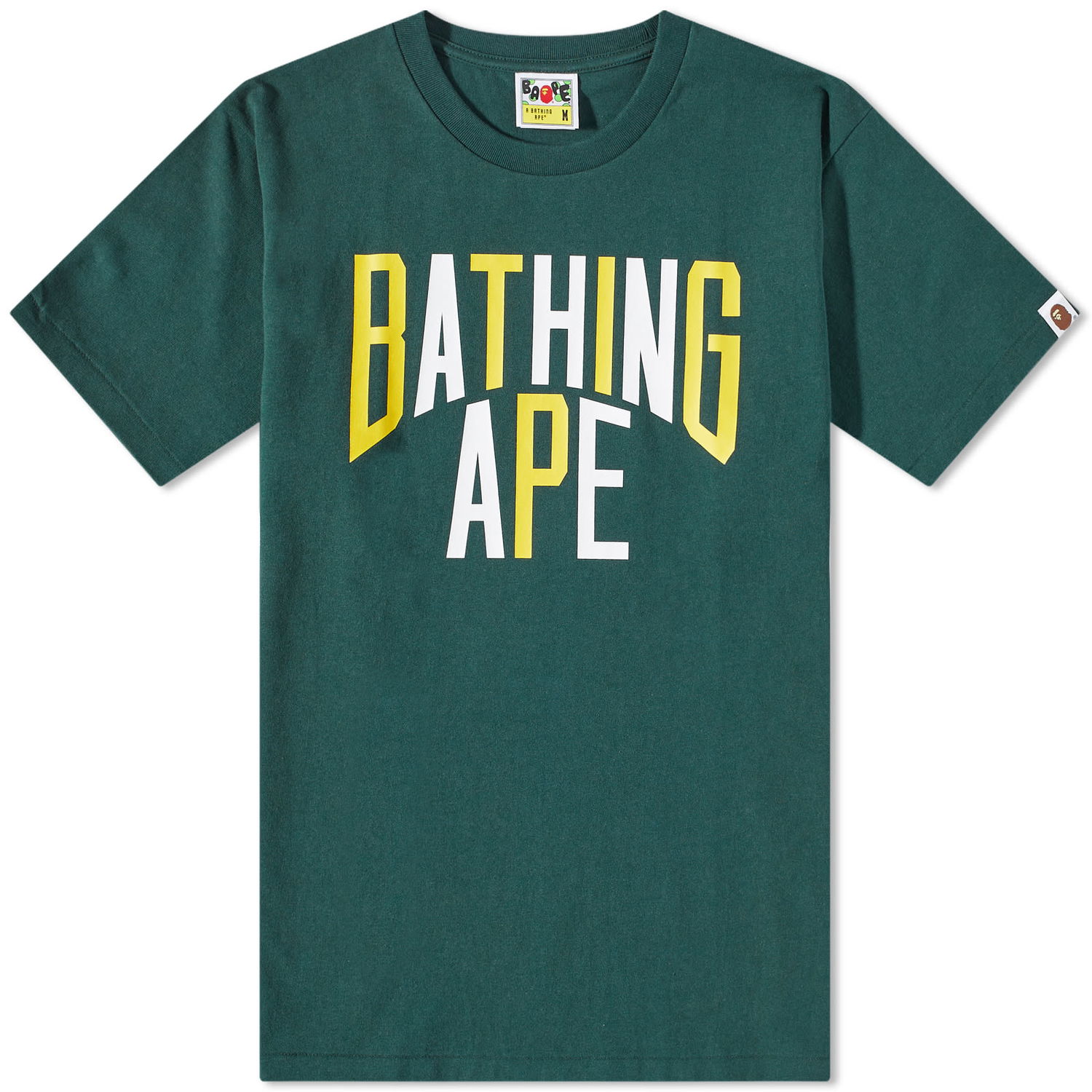 T-shirt BAPE Colours Nyc Logo T-Shirt Green Grøn | 001TEJ301020M-GRN, 0