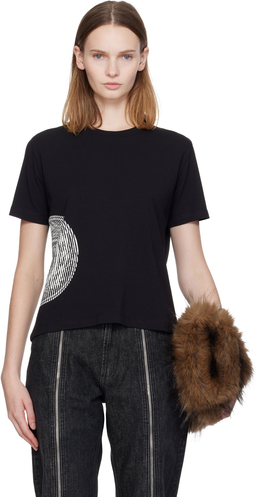 T-shirt Jean Paul Gaultier 'The Laurel Stamped' Baby T-shirt Sort | 25/04-W-TO376-J002-0001