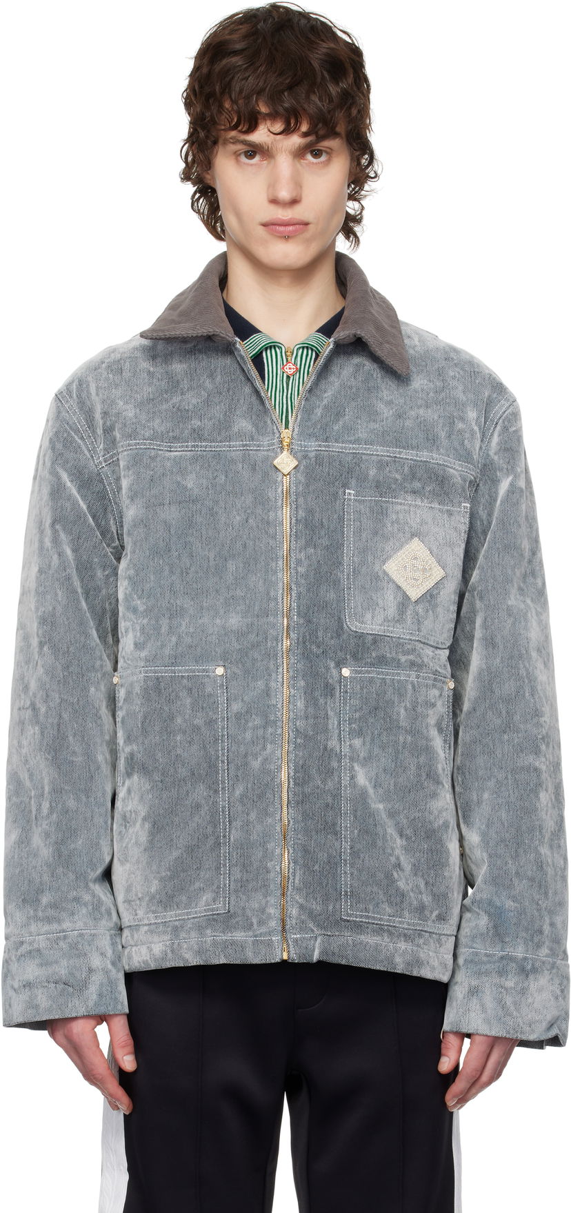Jakke Casablanca Casablanca Peach Texture Jacket Grå | MPS25-JK-335-01