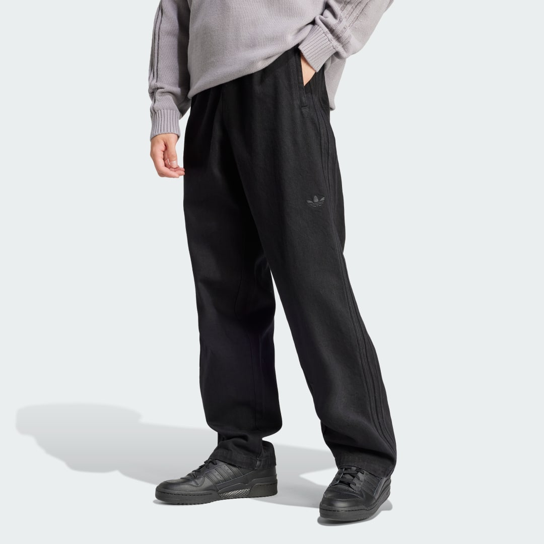 Joggingbukser adidas Originals Premium Denim Firebird Sweatpants Sort | IT7483, 0