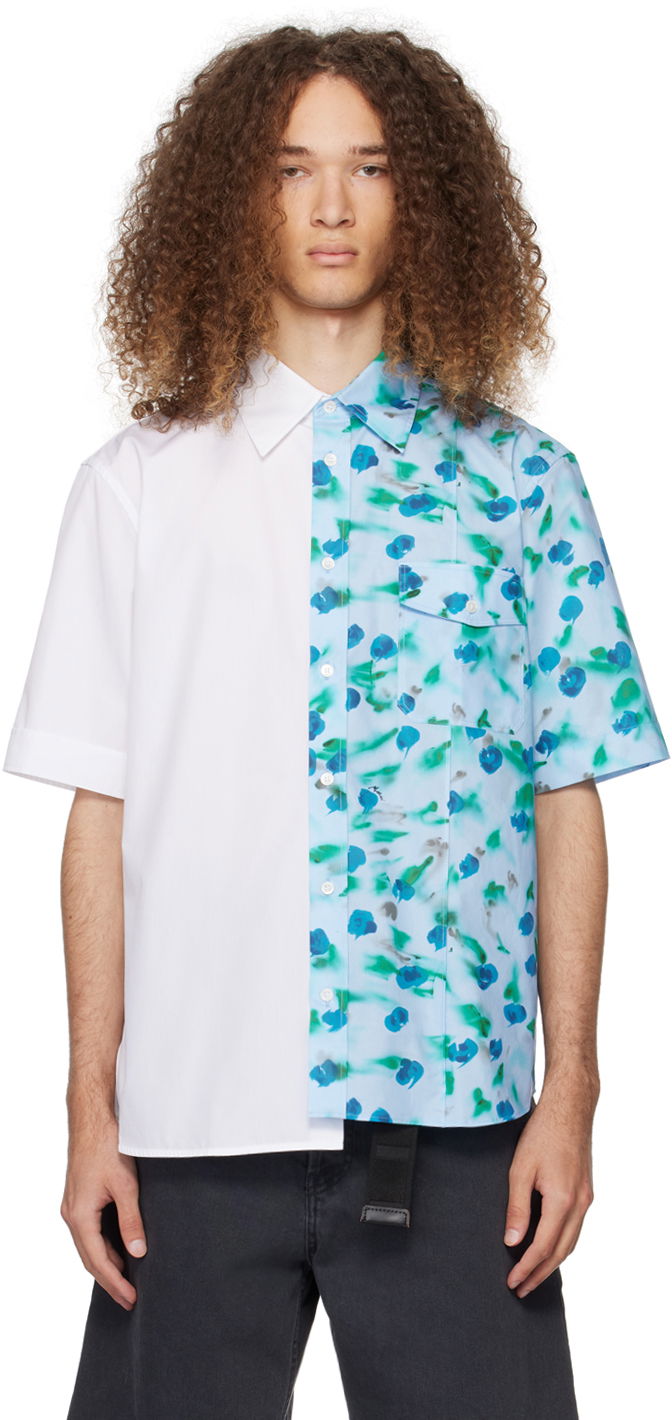 Skjorte Marni Floral Shirt Blå | CUMU0288QY UTC325