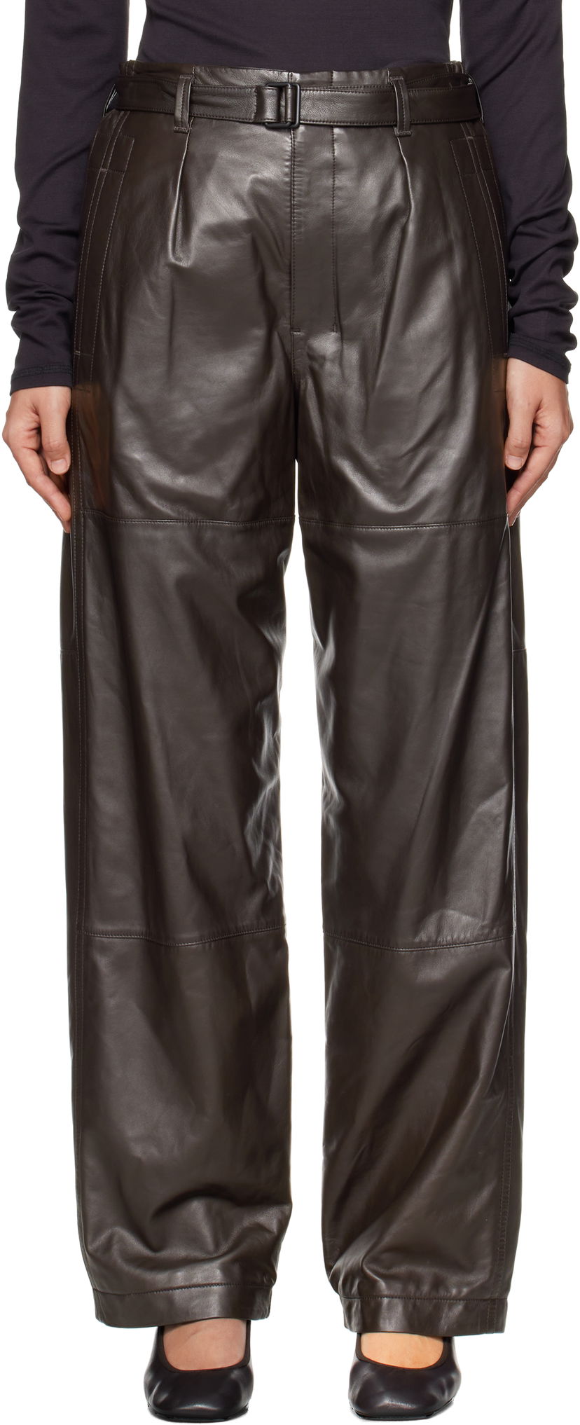 Bukser LEMAIRE Drawstring Parachute Pants Sort | PA1145 LL0094