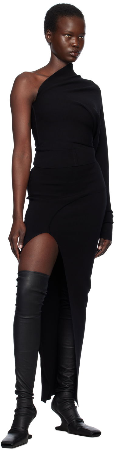 Nederdel Rick Owens Rick Owens Hollywood Theresa Midi Skirt Sort | RP01E7696 KST, 3