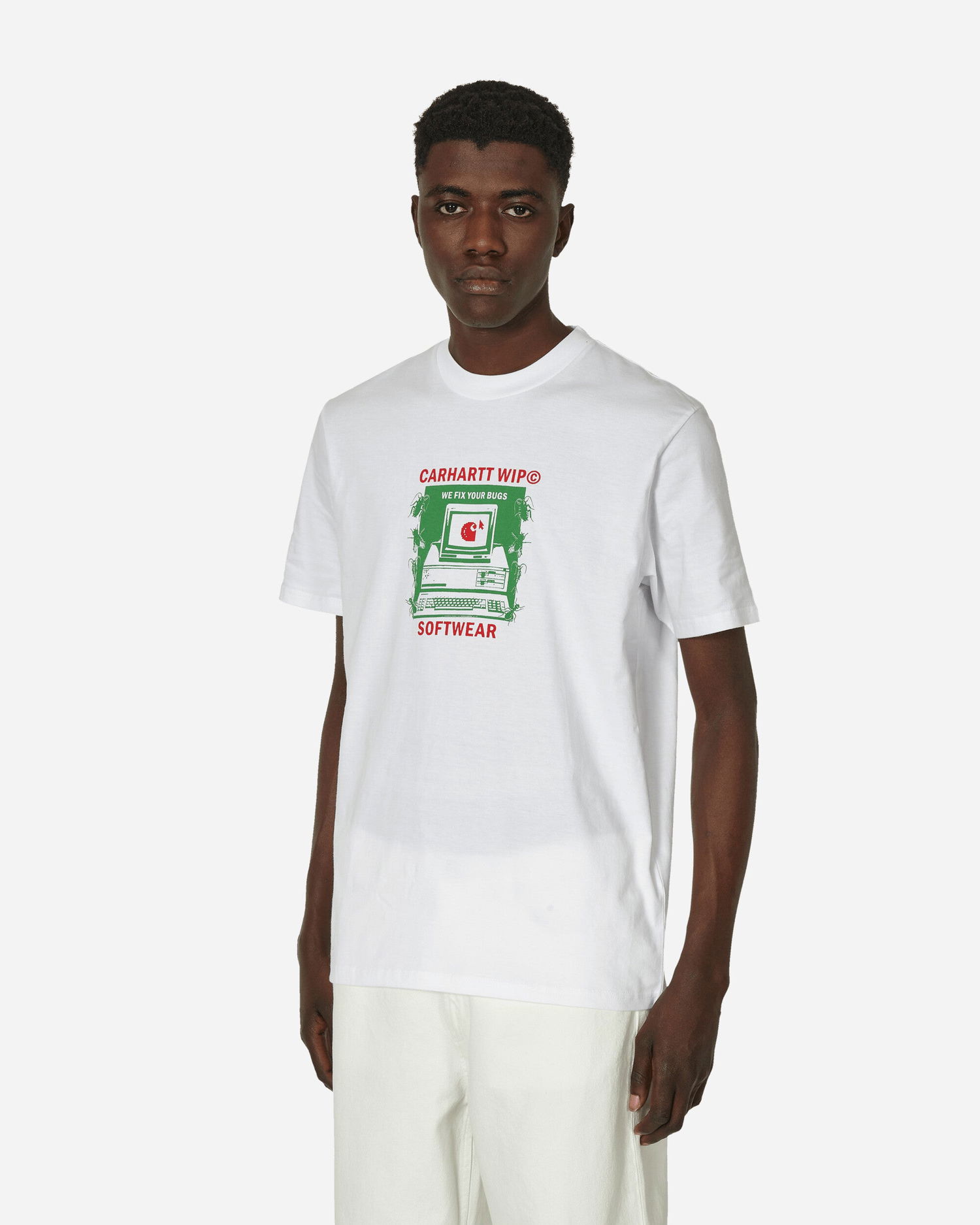 T-shirt Carhartt WIP Fixed Bugs Hvid | I033119 02XX, 0