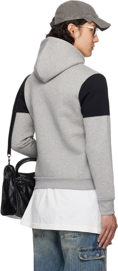 Sweatshirt Balenciaga Balenciaga Technical Jersey Zip-Up Hoodie Grå | 808832TRVJ2, 2