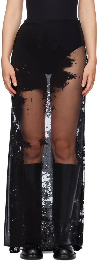 Nederdel Ann Demeulemeester Ann Demeulemeester Vivi Maxi Sheer Skirt Sort | 2401-W-JSK29-FA440-099, 0
