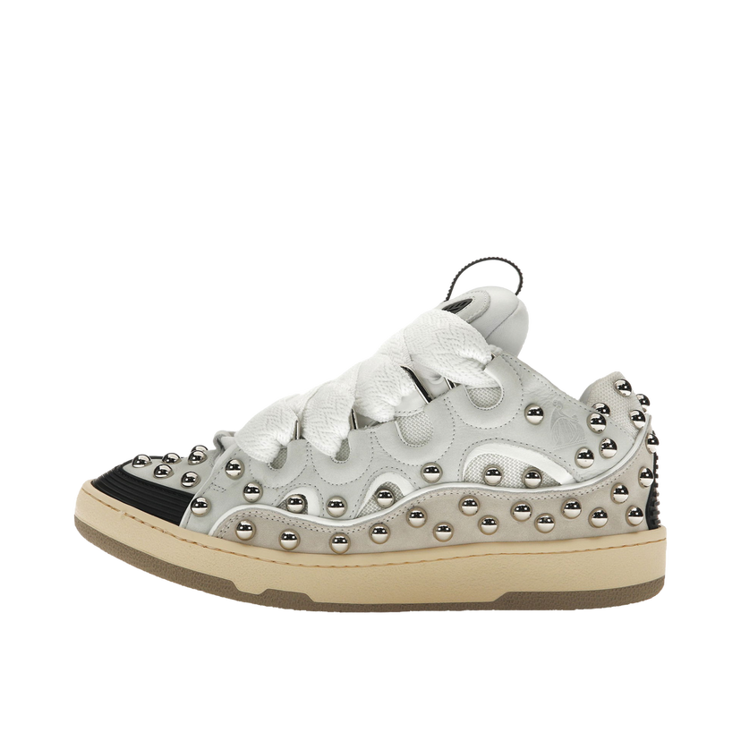 Sneakers og sko LANVIN Studded Leather Curb "White" Hvid | FMSKRK11STCAH2300