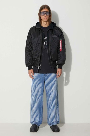 Bomberjakke Alpha Industries Bomber Jacket With Logo Patch Sort | 183110.515, 1