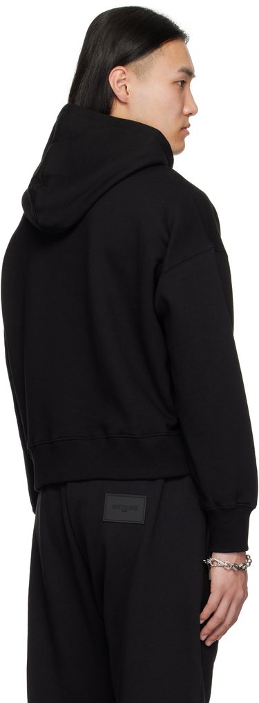 Sweatshirt We11done We11done Logo Zip-Up Hoodie Sort | WD-TJ0-25-815-U-BK, 2
