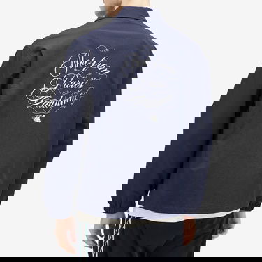 Vindjakke Drôle de Monsieur Drole de Monsieur Slogan Coach Jacket, Size M Mørkeblå | F-JT209-PA012-NY, 3