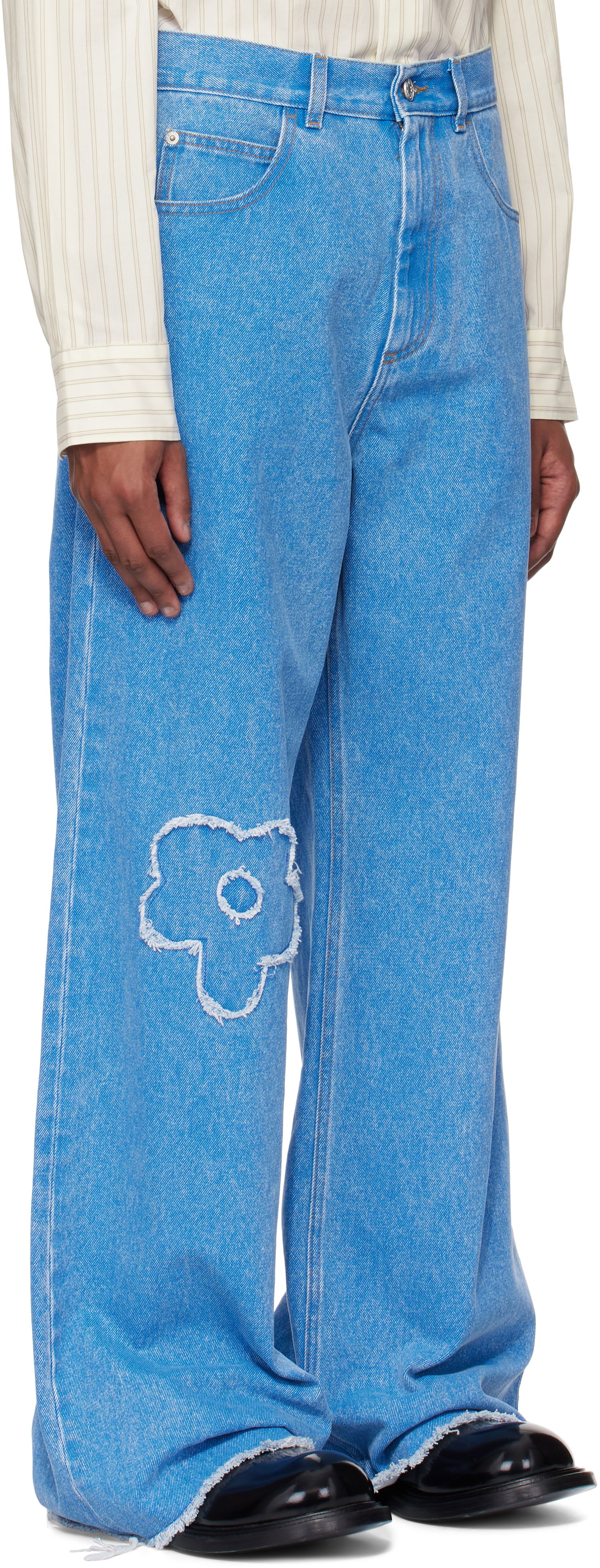 Jeans Marni Marni Patch Mid Rise Jeans Blå | PUJU0019Q2 USCX34, 1