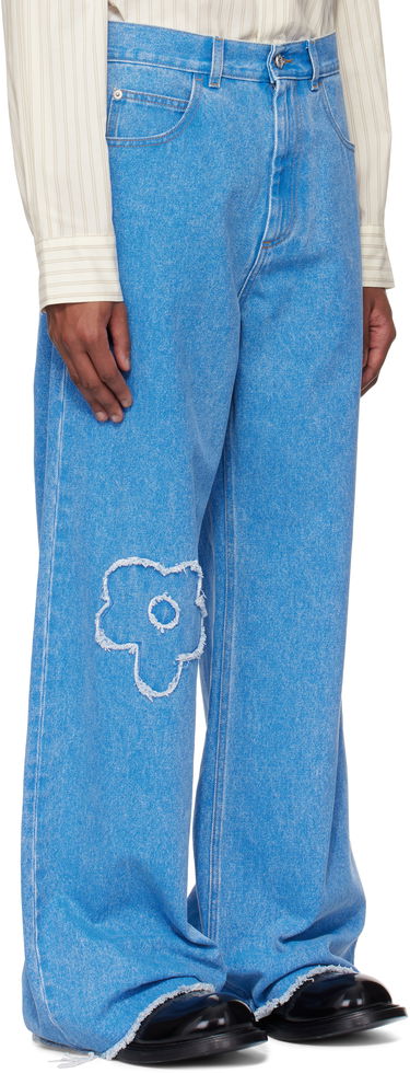 Jeans Marni Marni Patch Mid Rise Jeans Blå | PUJU0019Q2 USCX34, 1