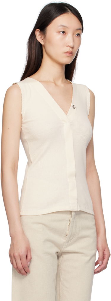 Tanktop Baserange Baserange Tav Snap Tank Top Hvid | TOTVS-RC-SU25, 1
