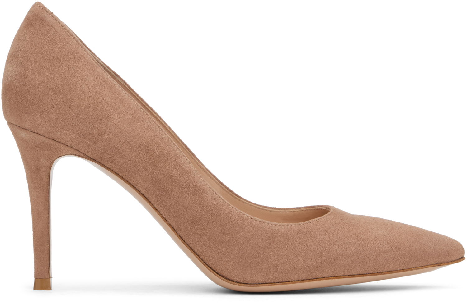 Sneakers og sko Gianvito Rossi Gianvito 85 Suede Pumps Beige | G24580-85RIC-CAM, 0