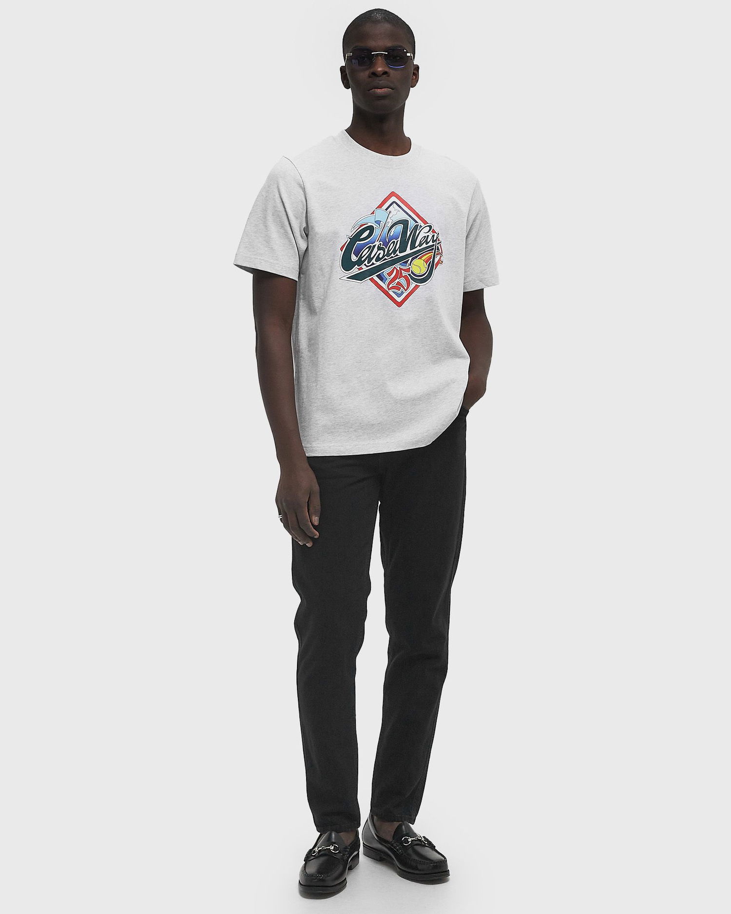 T-shirt Casablanca Casablanca Casa Way World Series Print T-Shirt XXL Grå | MS25-JTS-001-02, 1