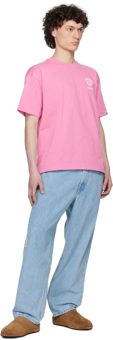 T-shirt AAPE by A Bathing Ape AAPE by A Bathing Ape 'AAPE Now' Moonface Heart Logo T-Shirt Lyserød | AAPTEM1600XXNPKX, 3