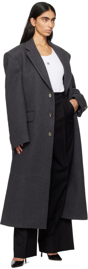 Frakker WARDROBE.NYC Single Breasted Long Coat Grå | W4002F24WO, 3