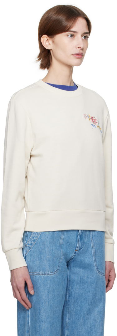 Sweater A.P.C. A.P.C. Evelyn Embroidered Sweatshirt Hvid | COHHA-F27981, 1
