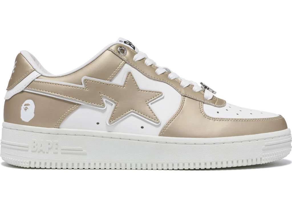 Sneakers og sko BAPE A Bathing Ape Bape Sta #4 Beige Beige | 1J80-191-053-BEI/001FWJ801053I-BEI, 0