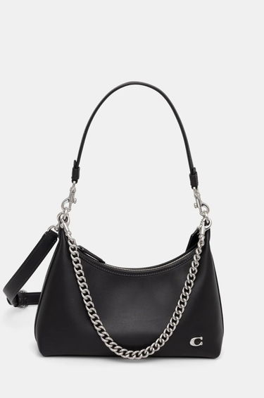 Skuldertaske Coach Leather Shoulder Bag with Chain Strap Sort | CW640, 0
