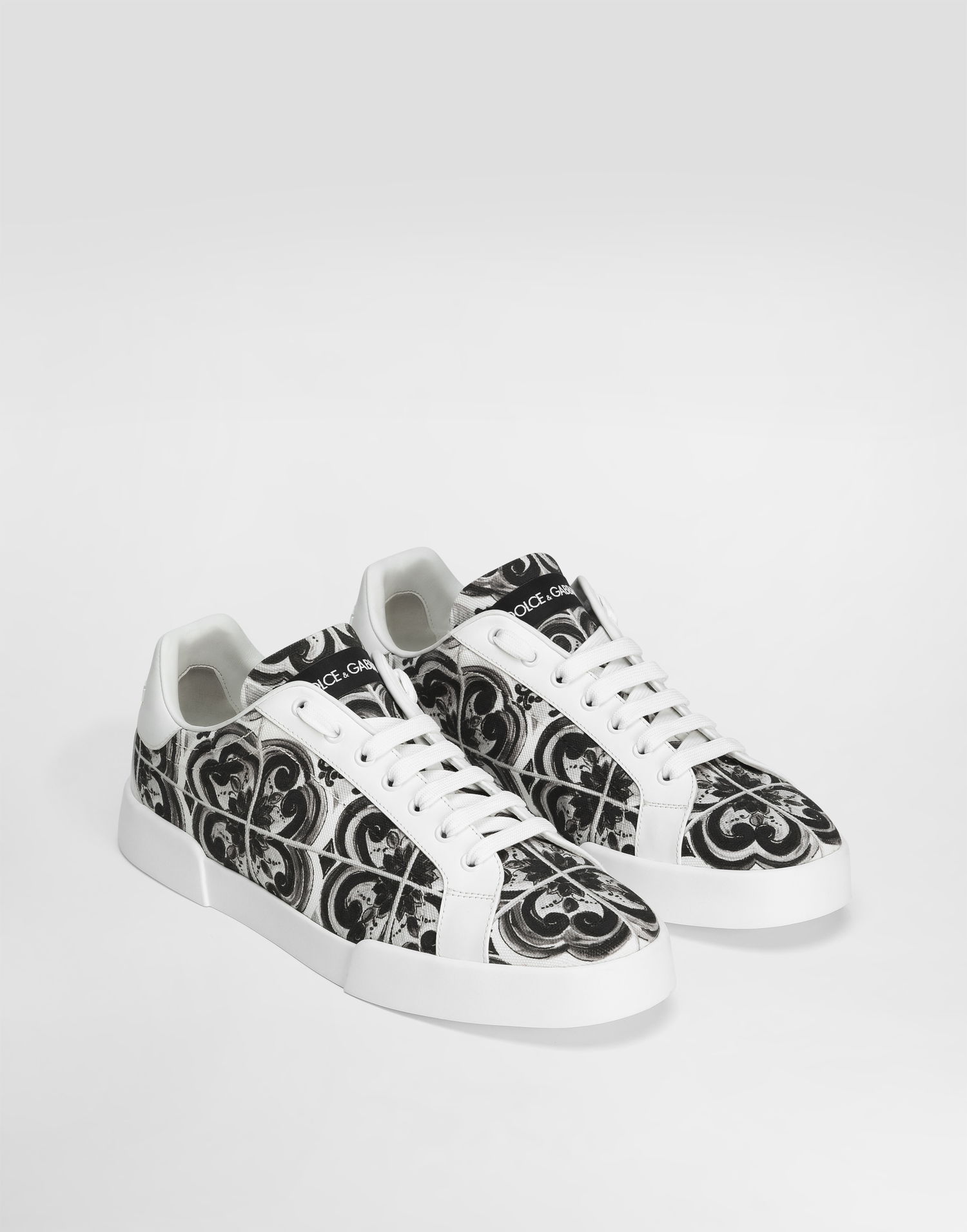 Sneakers og sko Dolce & Gabbana Dolce & Gabbana Portofino Light Strobel Majolica Print Hvid | CS2330A9R22IU3TN, 1