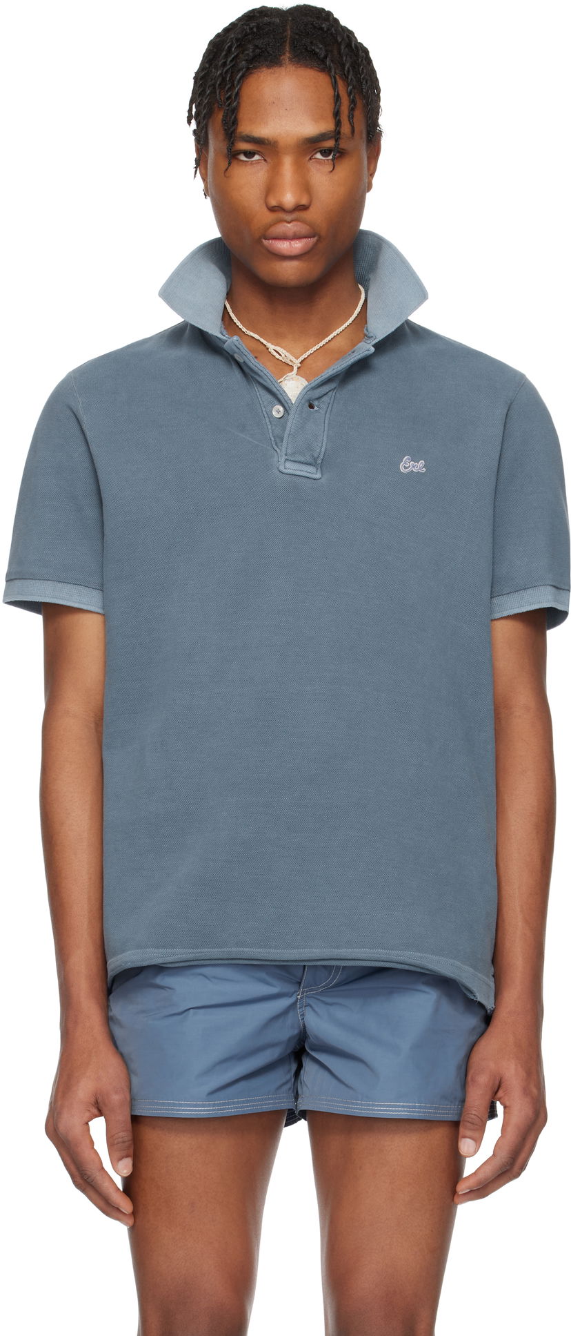 Polo skjorte ERL ERL Polo Shirt Blå | ERL10T004