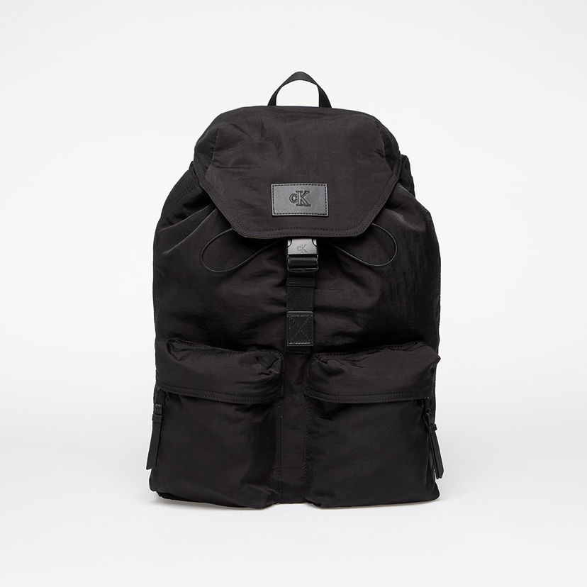 Rygsæk CALVIN KLEIN Calvin Klein Jeans Metro Nylon Flap Backpack Sort | LV04G3085G UB1