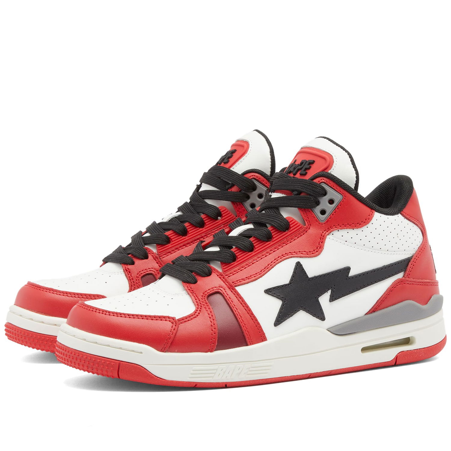 Sneakers og sko BAPE A Bathing Ape Clutch Sta #1 Mid Rød | 001FWJ801068I-RED, 0