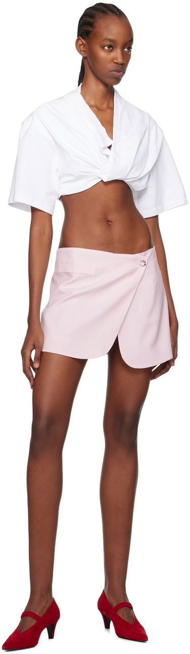 Nederdel Coperni Coperni Tailored Wrap Miniskirt Lyserød | COPJ24834, 3