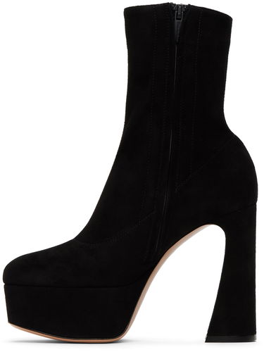 Sneakers og sko Gianvito Rossi Suede Platform Ankle Boots Sort | G73174.70RIC.CAM, 2