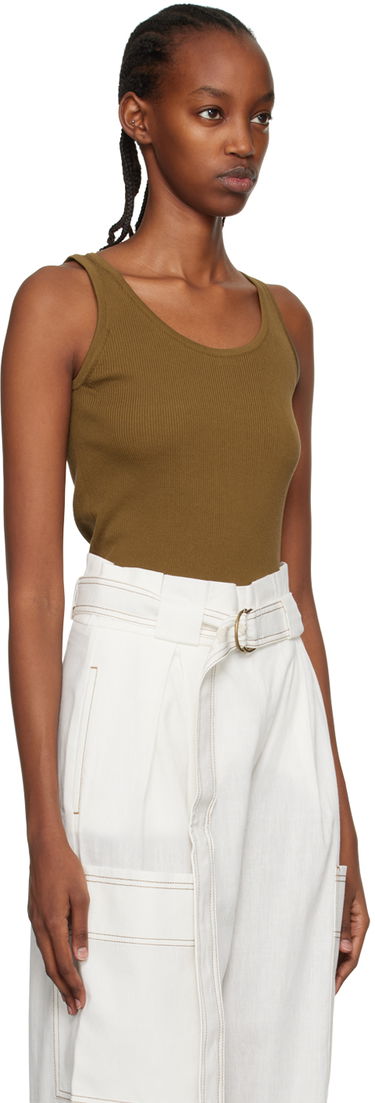 Tanktop Max Mara Show Ribbed Tank Top Grøn | 2313610232600 MM12117, 1