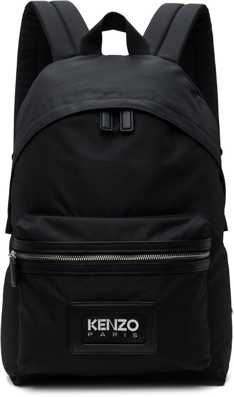 Rygsæk KENZO Black Paris graphy Backpack Sort | FE55SA703B11