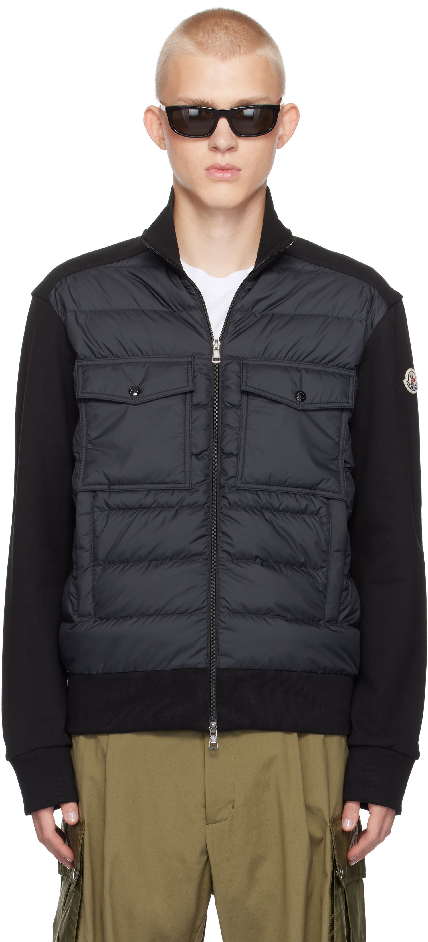 Puffer jakke Moncler Zip Up Down Jacket Sort | J20918G0003389AHS, 0