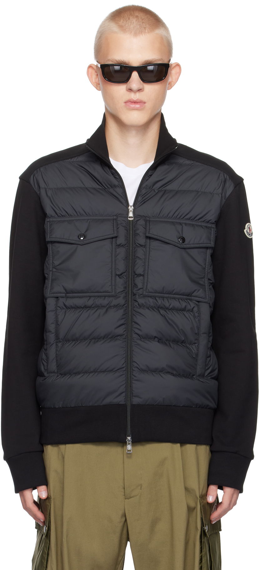 Puffer jakke Moncler Zip Up Down Jacket Sort | J20918G0003389AHS