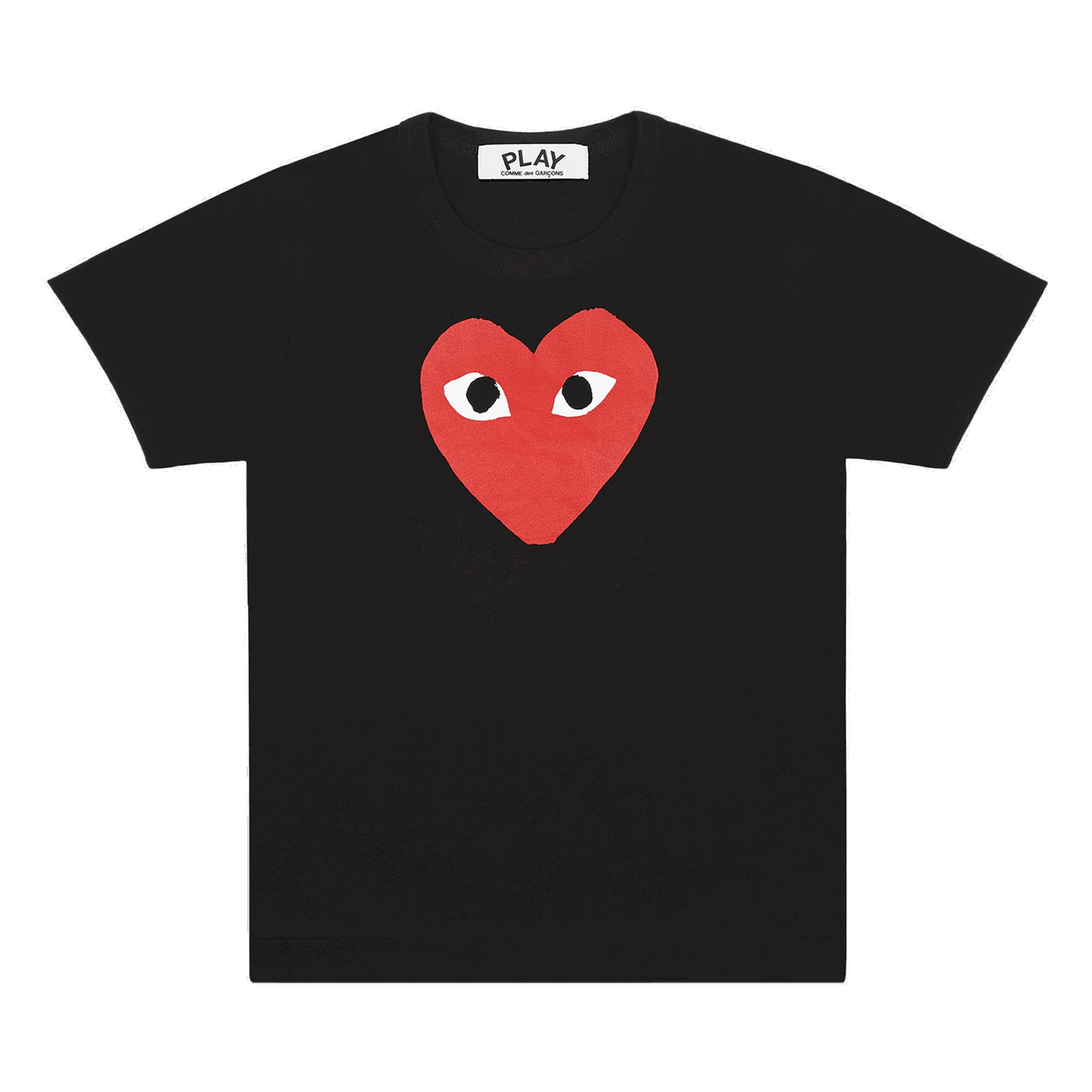 T-shirt Comme des Garçons PLAY Red Heart T-Shirt Sort | AZ T112 051 1, 0