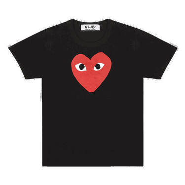 T-shirt Comme des Garçons PLAY Red Heart T-Shirt Sort | AZ T112 051 1, 0