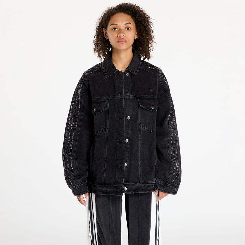 Jakke adidas Originals Atlanta Denim Jacket Black Sort | IW3103