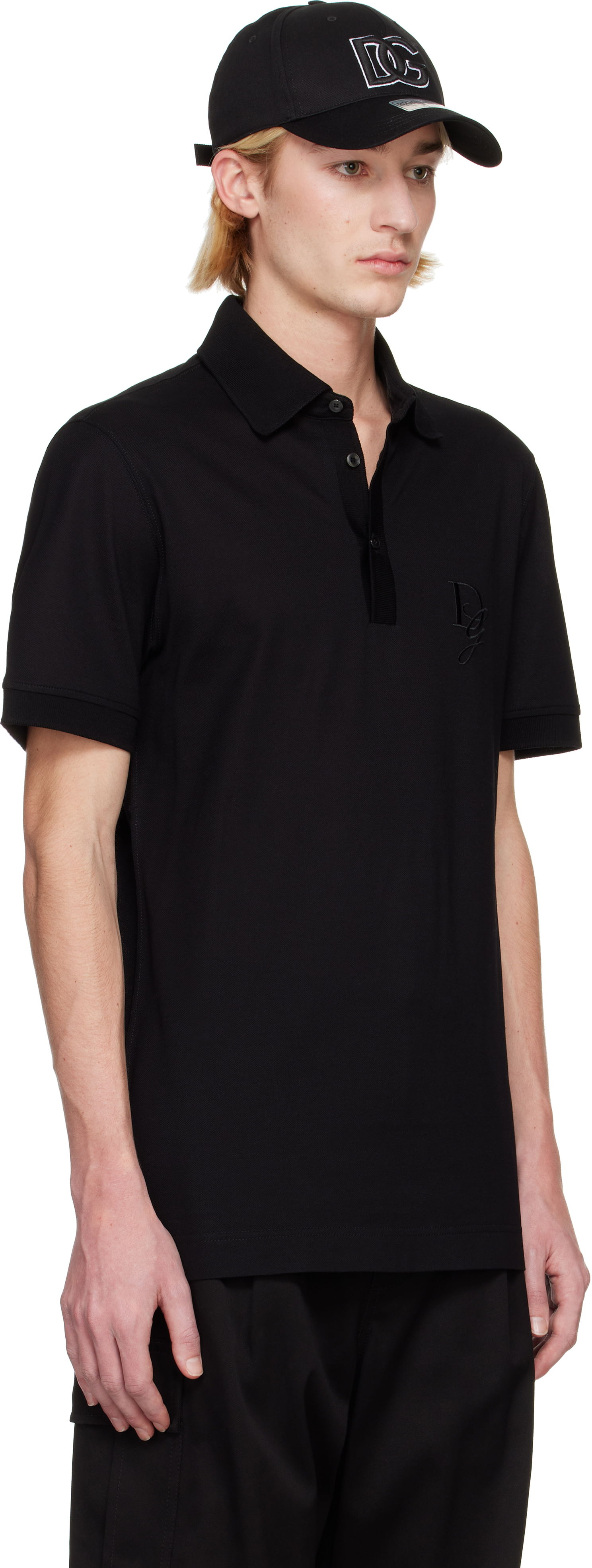 Polo skjorte Dolce & Gabbana DG Embroidery Polo Shirt Sort | G8SG0ZG7N4P, 1