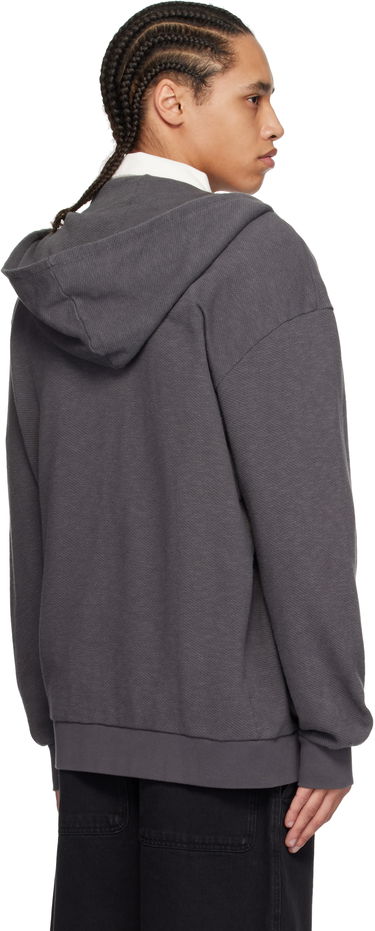 Sweatshirt Palmes Palmes Waffle Zip Hoodie Grå | P20-0033-888, 2