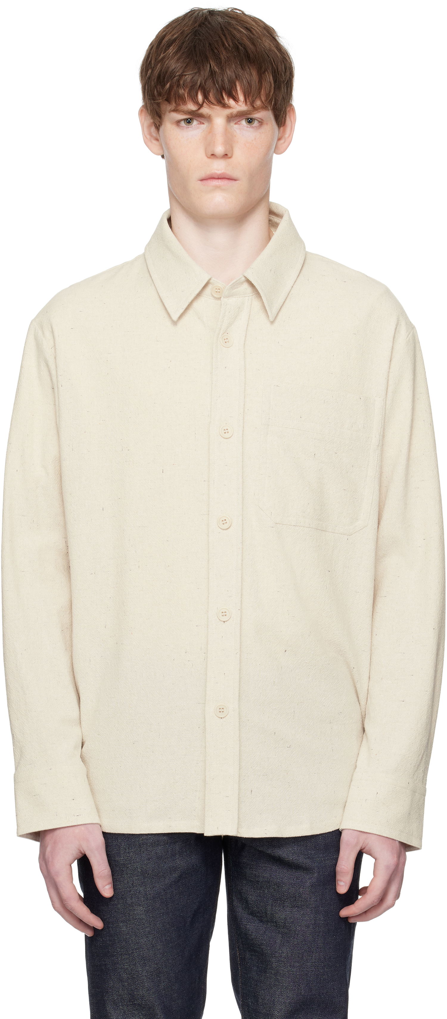 Skjorte A.P.C. A.P.C. Basile Overshirt Beige | COGEV-H02709, 0