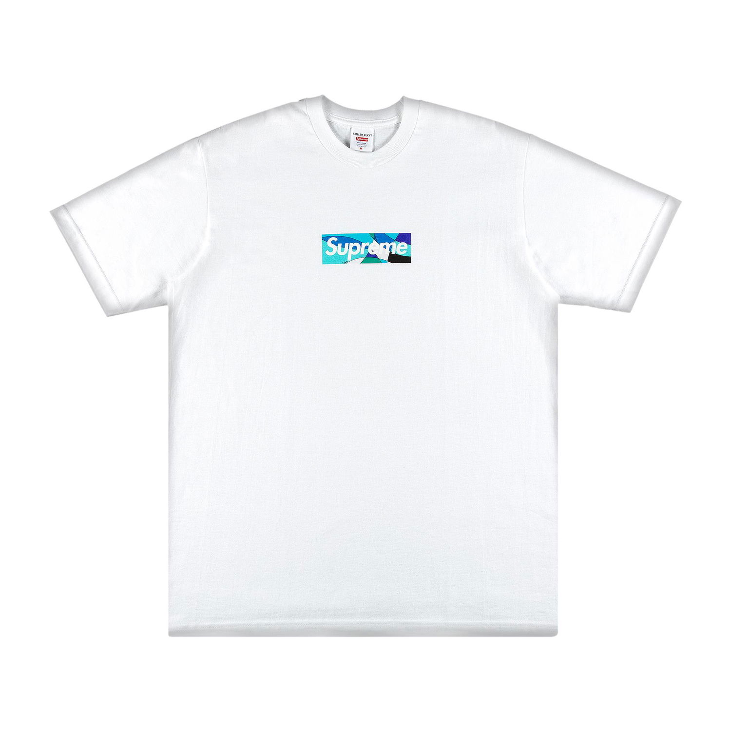 T-shirt Supreme Emilio Pucci x Box Logo Tee 'White/Blue' Hvid | SS21T4 WHITE BLUE, 1