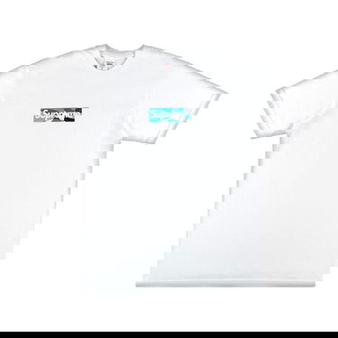 T-shirt Supreme Emilio Pucci x Box Logo Tee 'White/Blue' Hvid | SS21T4 WHITE BLUE, 1