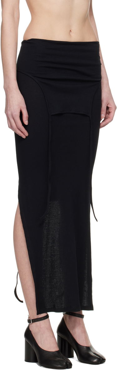 Nederdel Eckhaus Latta Eckhaus Latta Flip Midi Skirt Sort | 1206-EL-PS25-A -, 1