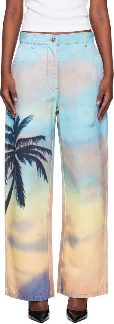 Jeans Palm Angels Palm Angels Sunrise Palm Baggy Jeans Flerfarvet | PWYB040S25DEN0018410, 0