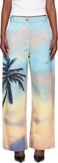 Palm Angels Sunrise Palm Baggy Jeans