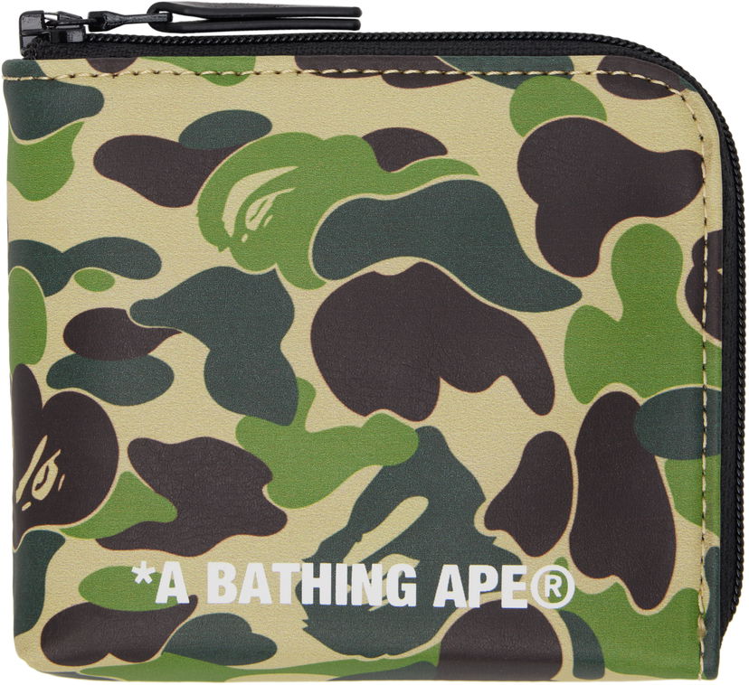 Tegnebog BAPE A Bathing Ape ABC Camo Mini Wallet Grøn | 001SGK801018M