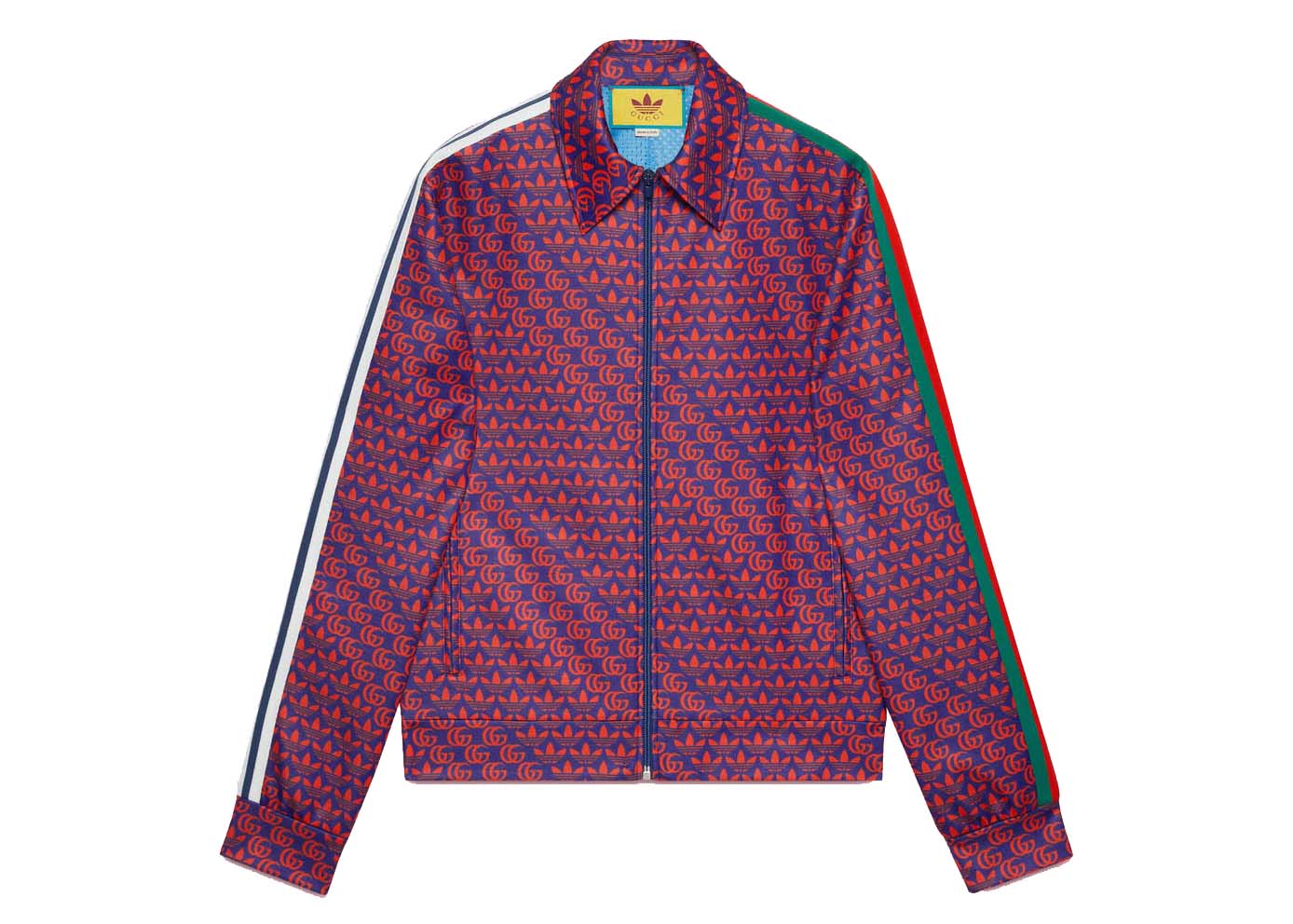 Jakke Gucci adidas x Double G and Trefoil Print Jacket Blue/Red Lilla | 692112 XJEKV 4711, 0