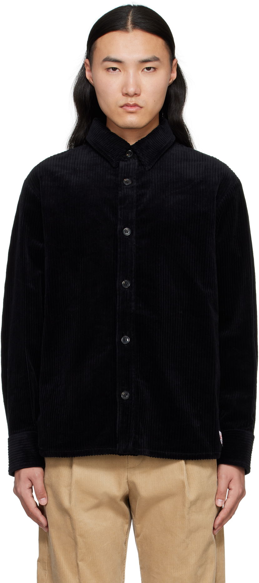 Skjorte A.P.C. A.P.C. Boris Corduroy Overshirt Sort | COHDW-H02811