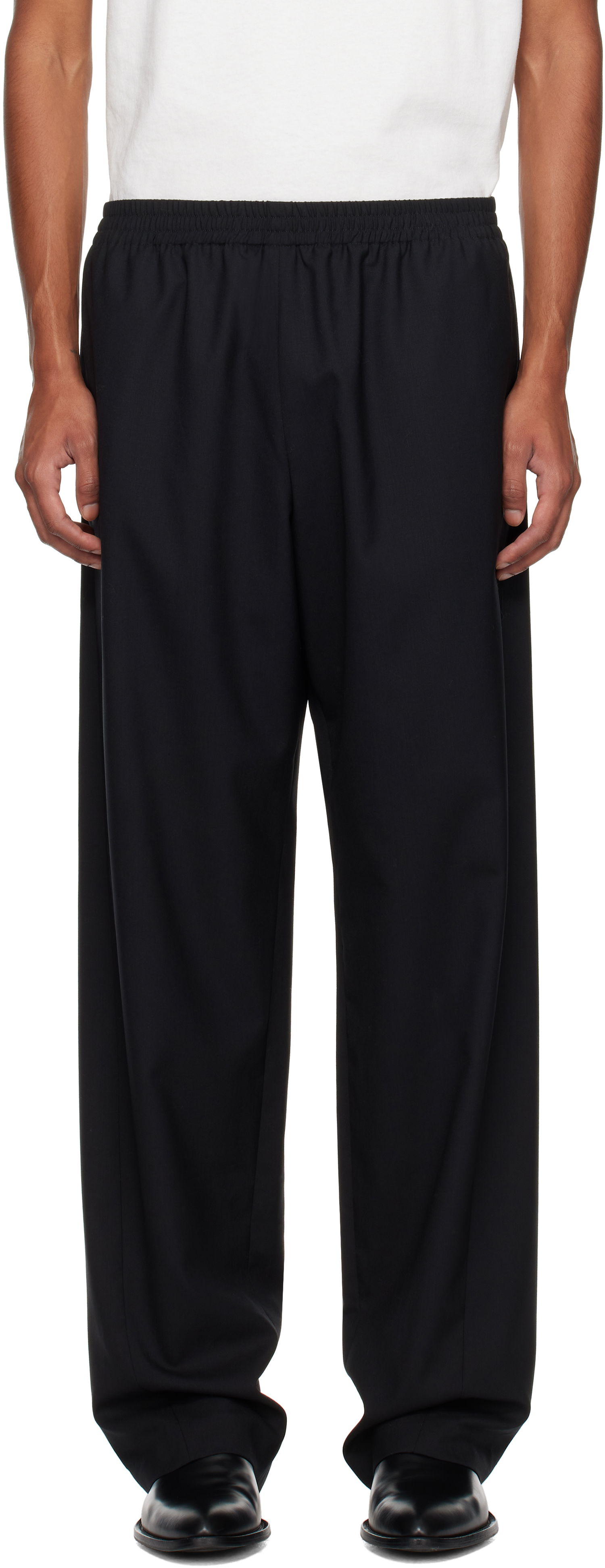 Bukser The Row Konan Elastic Waist Trousers Sort | 803-W3464, 0