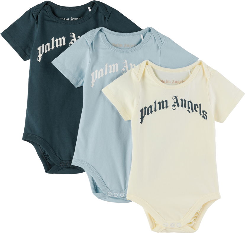 Krop Palm Angels Palm Angels Three-Pack Logo Bodysuits Flerfarvet | PB2X017S25JER0014103